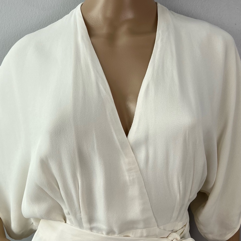 NEW REFORMATION IVORY WRAP MAXI DRESS - Picture 4 of 10